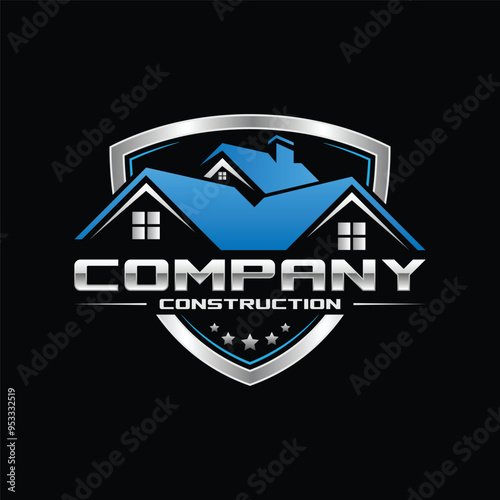 illustration vector graphic of real estate logo, building and construction, Perfect logo for business related to construction
