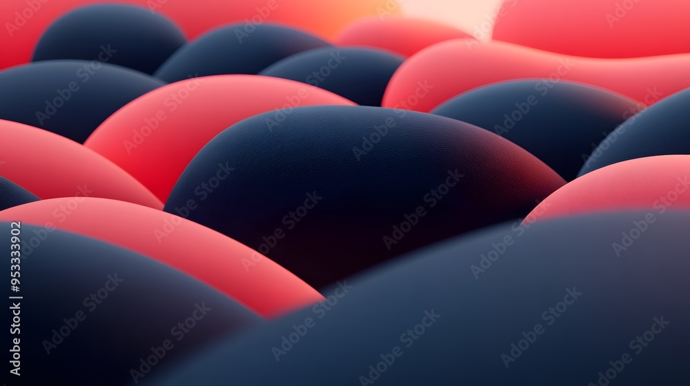 Obraz premium Abstract curves and colorful gradient – modern art design with soft textures