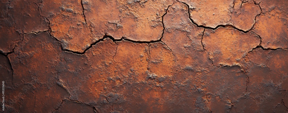 Fototapeta premium Dark brown terracotta background textured