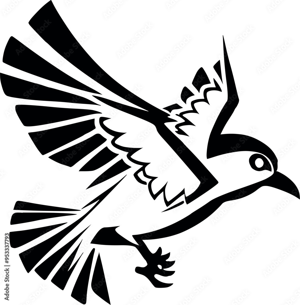 Obraz premium An elegant bird symbol logo that fits perfectly with corporate branding, eco-friendly brands, and innovative businesses.