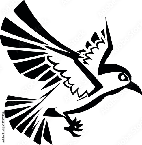 An elegant bird symbol logo that fits perfectly with corporate branding, eco-friendly brands, and innovative businesses.