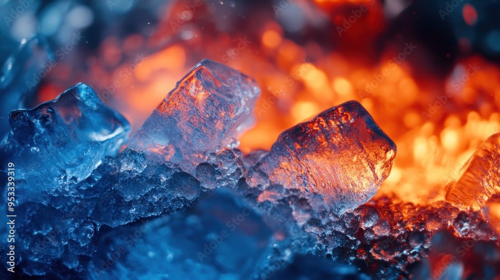 Ice and Fire Abstract Ice and Fire Abstract