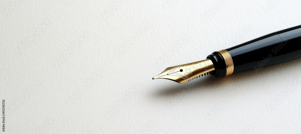 fountain pen on top of white paper fountain pen on top of white paper
