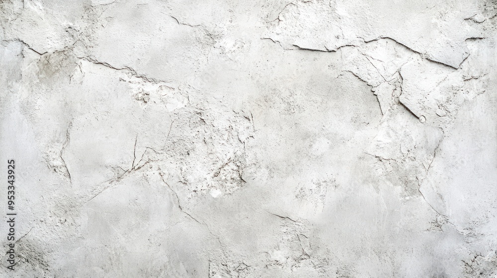 Obraz premium White Cracked Wall Texture