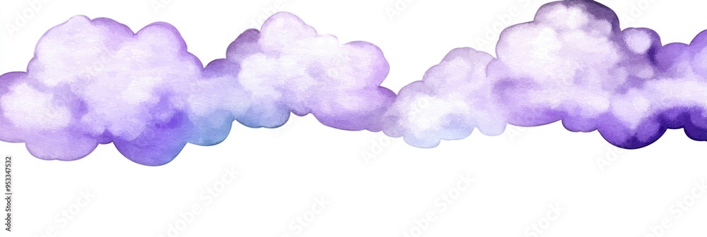 Watercolor Purple Clouds Seamless Pattern Watercolor Purple Clouds Seamless Pattern