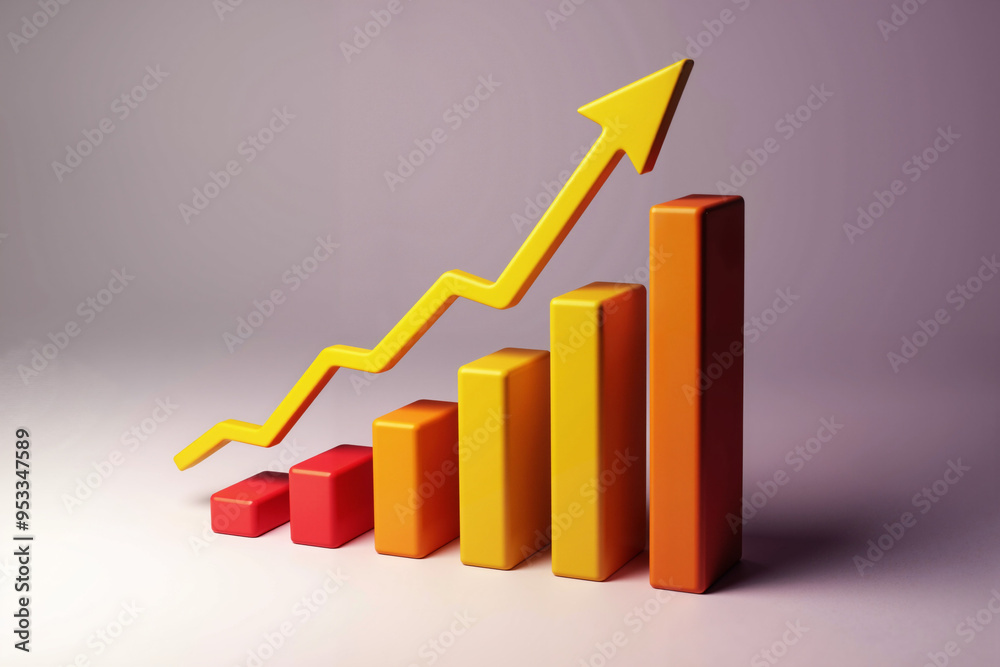 3D Bar Graph Illustrating Growth: Ideal for Financial Presentations, Business Reports, and Marketing Materials 3D Bar Graph Illustrating Growth: Ideal for Financial Presentations, Business Reports, and Marketing Materials