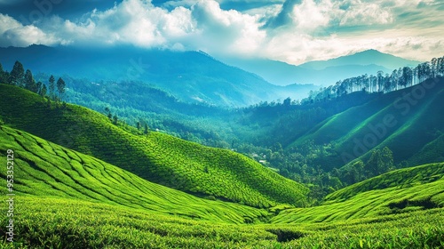 Serene Green Hillscape