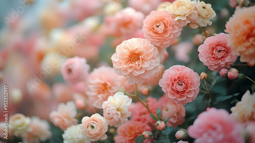 Soft Pink Flowers in Bloom.