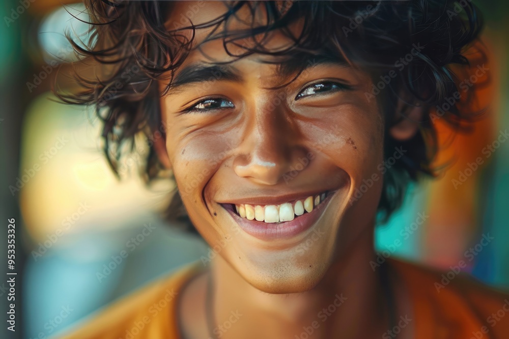 A beautiful photograph of a person with a genuine smile