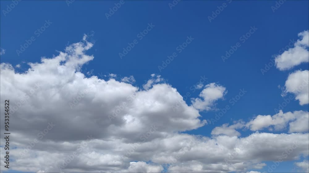 Sky landscape covered by flattened clouds in the central hours Sky landscape covered by flattened clouds in the central hours