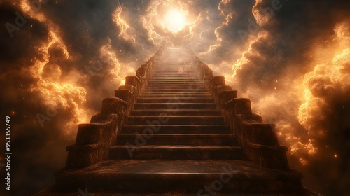 Stone staircase leading up ...