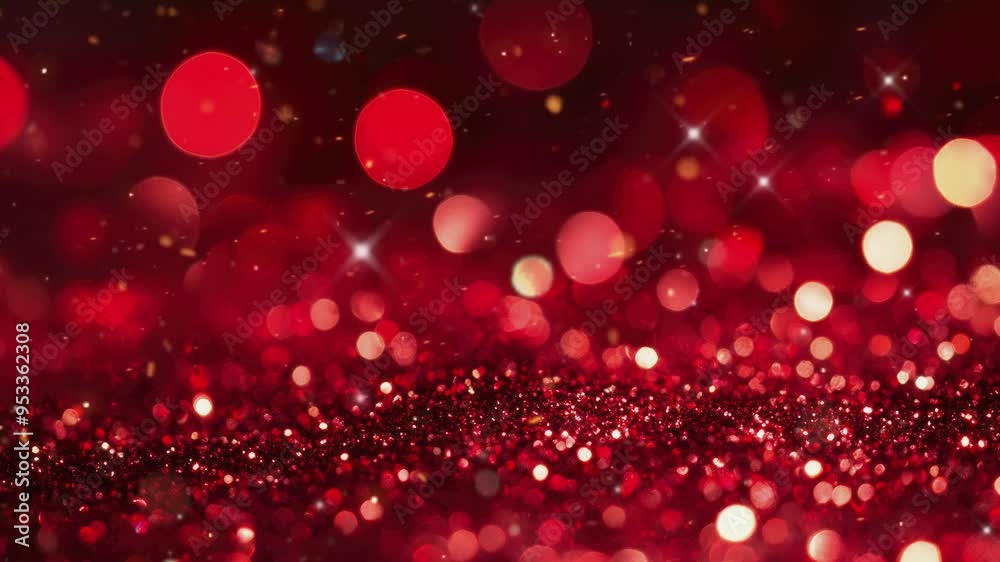 Red Glitter Background Animation with Bokeh Lights and Sparkling Effects, Perfect for Holiday Videos, Presentations, and More Red Glitter Background Animation with Bokeh Lights and Sparkling Effects, Perfect for Holiday Videos, Presentations, and More