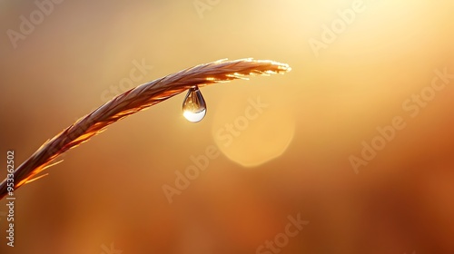 Breathtaking Dew Drop on Delicate Leaf Capturing Nature s Ethereal Beauty