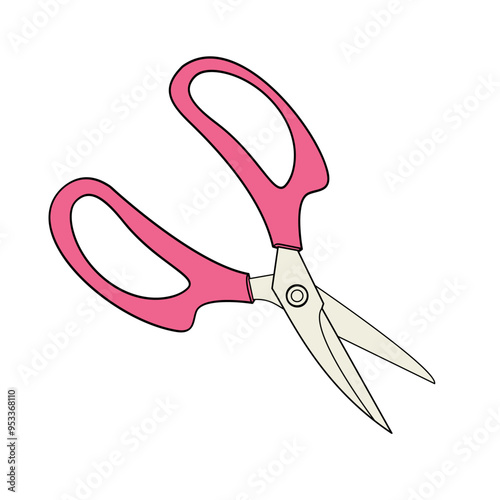 florist scissors on white background