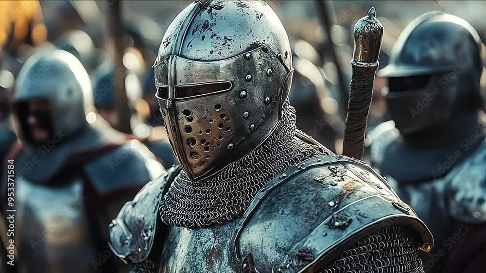 Medieval knights in armor Medieval knights in armor