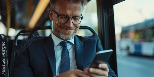 Busy Commuting Businessman