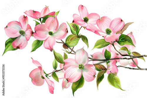 美しくし咲き誇るハナミズキ