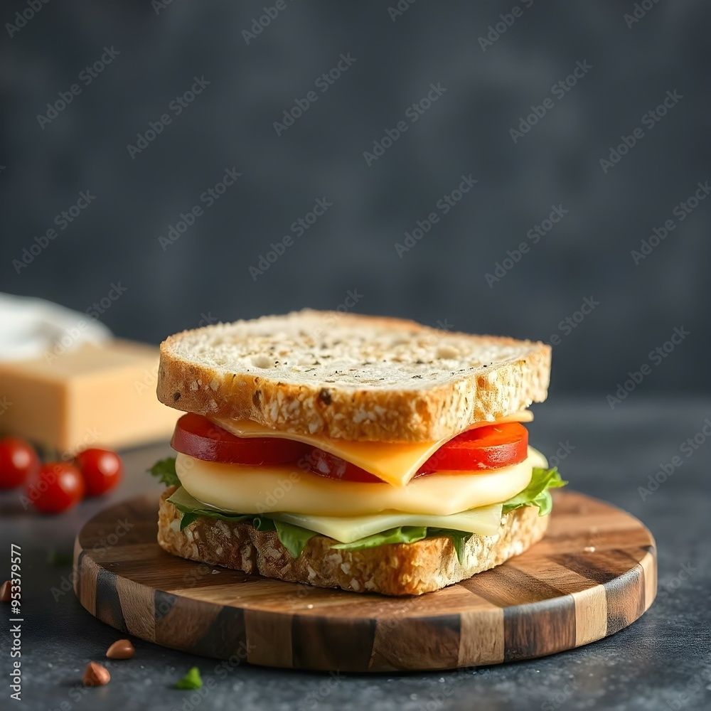 cheese sandwich in resturant for serving mockup