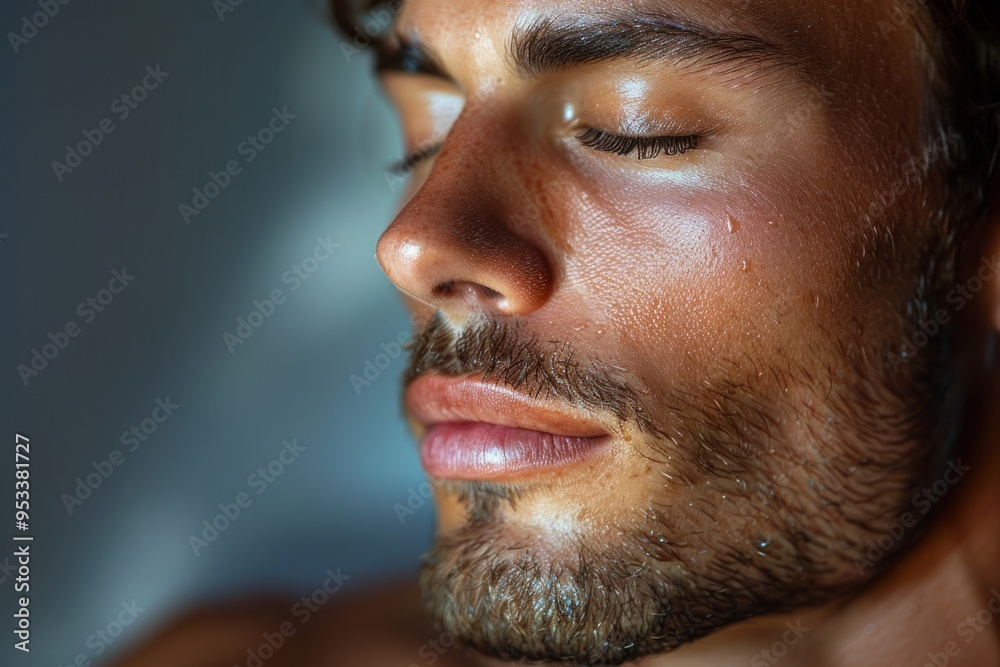 Obraz premium Handsome young man sensual portrait