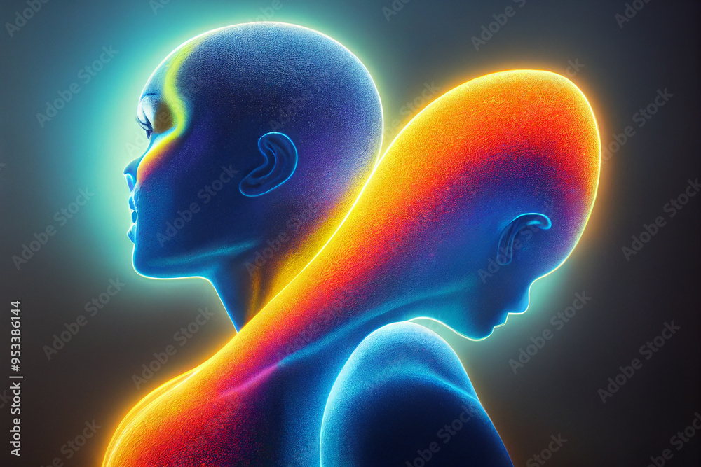 Obraz premium Psychdelic human face