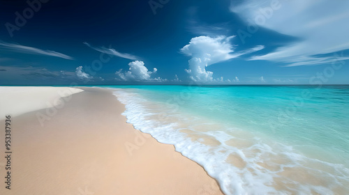 White sand beach meets turq...
