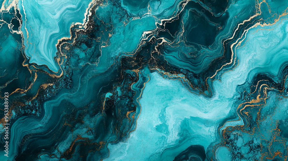 Naklejka premium luxury turquoise marble background 