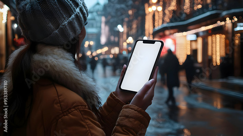 Woman using smartphone in s...