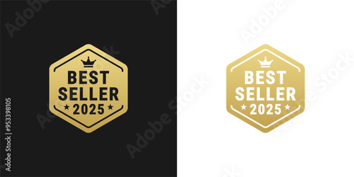 Best Seller 2025 Label Vector or Best Seller 2025 Logo Vector Isolated. Best seller 2025 logo vector for product, print design, apps, websites, and more about best seller product.