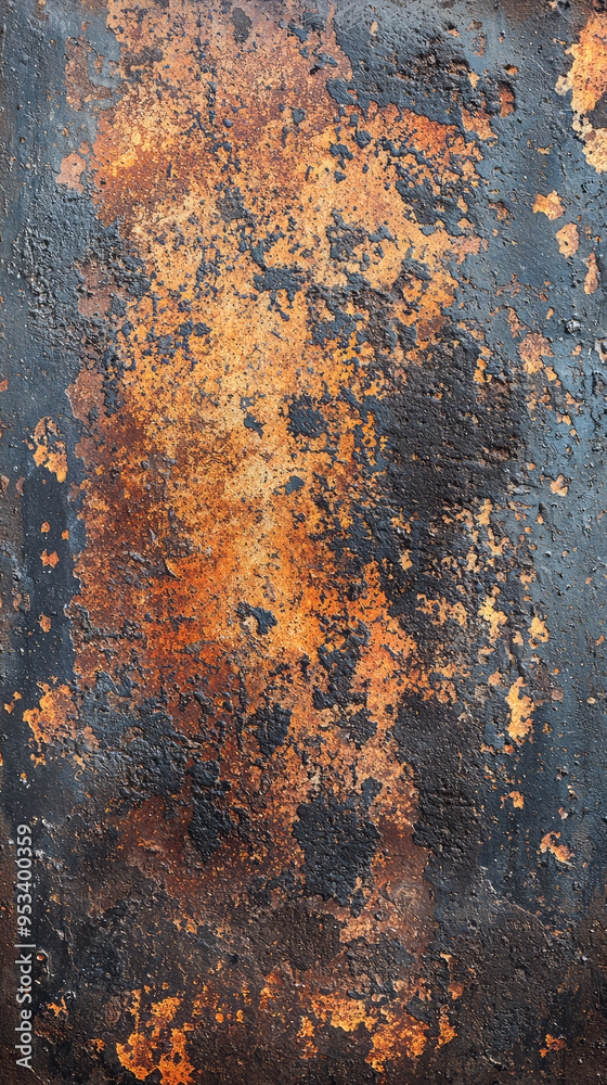 Fototapeta premium Abstract Rusted Metal: A Symphony of Time and Decay