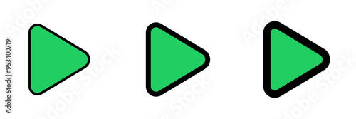 Editable vector right triangle arrow icon. Black, transparent white background. Part of a big icon set family. Perfect for web and app interfaces, presentations, infographics, etc