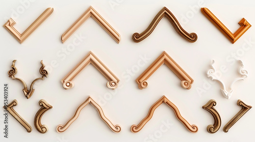 Corner vector icon set. frame illustration sign 