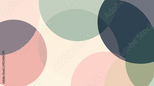 Wallpaper Mural   An abstract image featuring pastels shades of pink, blue, green, yellow, and black on a white background Torontodigital.ca