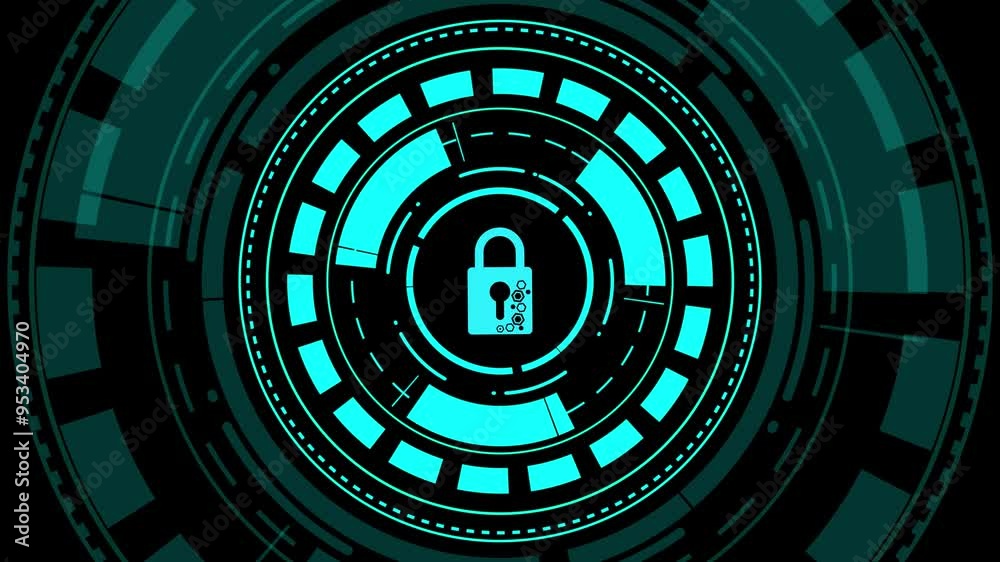A symbol of safety and security in digital cyberspace. protection system against hacking threats and attacks.