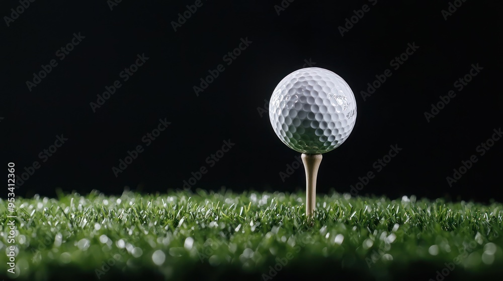 Precision in Play: Golf Tee with Branded Ball for the Perfect Drive - 8K Ultra High Detail Image, Generative Ai Precision in Play: Golf Tee with Branded Ball for the Perfect Drive - 8K Ultra High Detail Image, Generative Ai