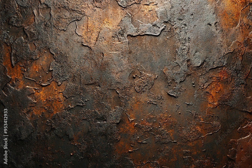 Rusty metal texture with cracked and peeling paint Rusty metal texture with cracked and peeling paint