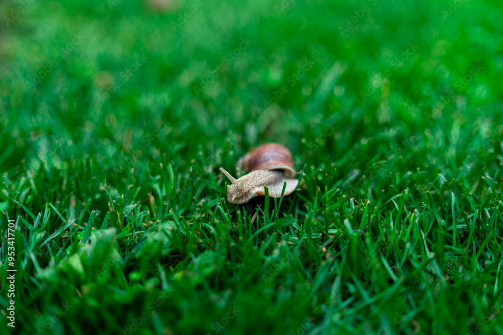 Wineyard Snail in Garden after Rain Wineyard Snail in Garden after Rain