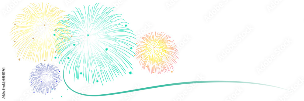 Obraz premium fireworks vector