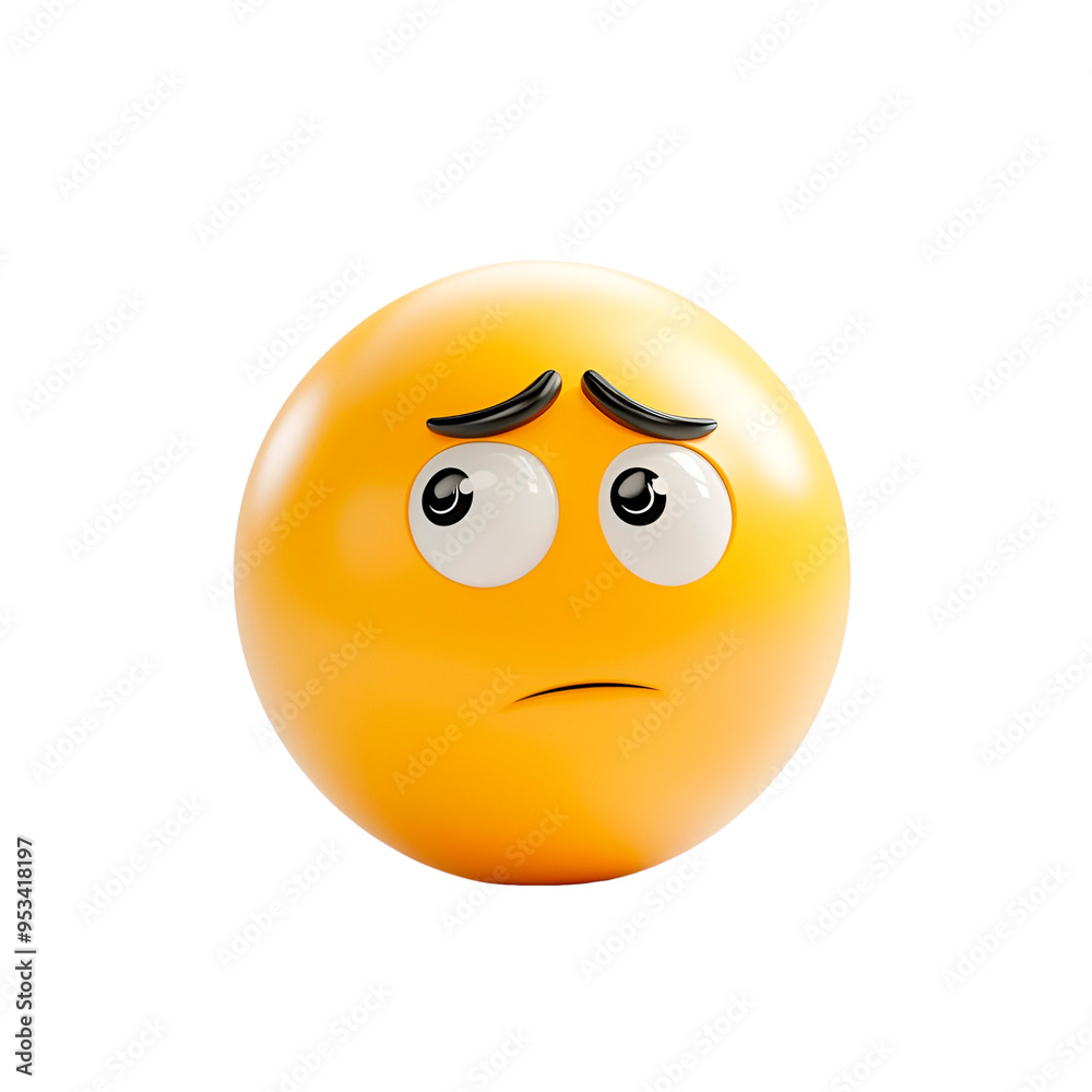 isolated 3d emoji thinking face on plain background emoticons confused reaction icons isolated 3d emoji thinking face on plain background emoticons confused reaction icons