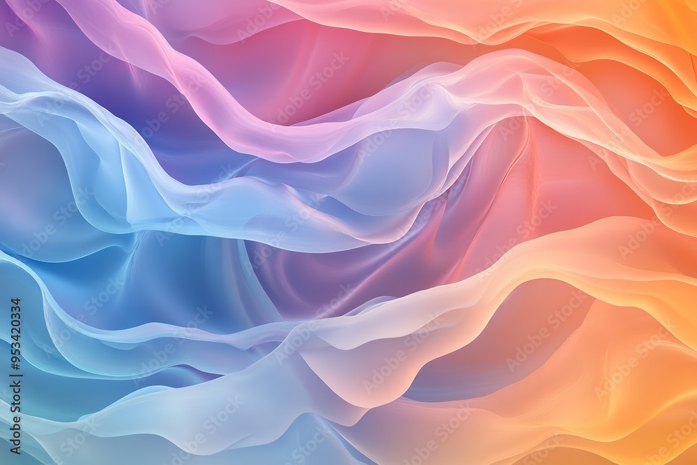 Colorful wavy abstract design with smooth gradients Colorful wavy abstract design with smooth gradients