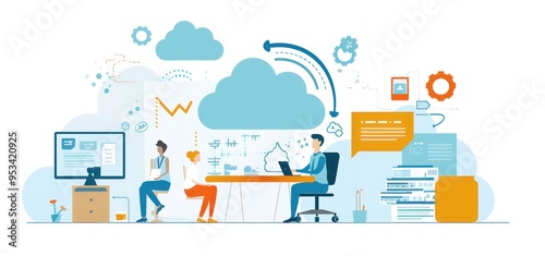 Cloud Computing Illustration