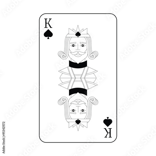 The playing card is the black king of spades.