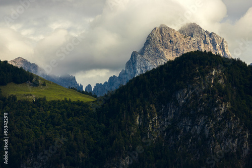 mountains and clouds