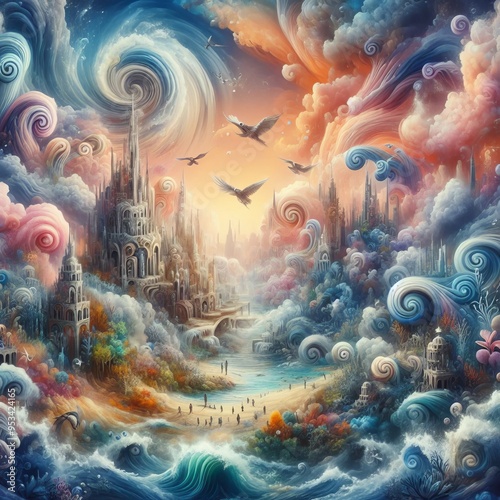 Lost City of Atlantis A whimsical dreamlike portrayal of a sunke photo