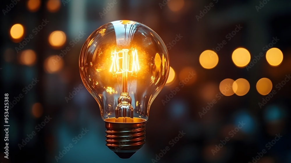 Light Bulb: A glowing light bulb symbolizes innovation, ideas, and the creative spark that drives a startup’s success. Light Bulb: A glowing light bulb symbolizes innovation, ideas, and the creative spark that drives a startup’s success.