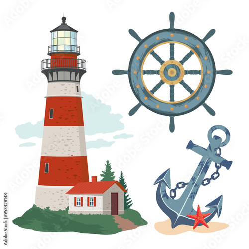 NAUTICAL LIGHTHOUSE ANCHOR