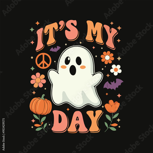 It's my boo day t-shirt design for halloween