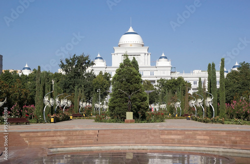 Sculpture at Rudaki Park, Dushanbe, Tajikistan photo