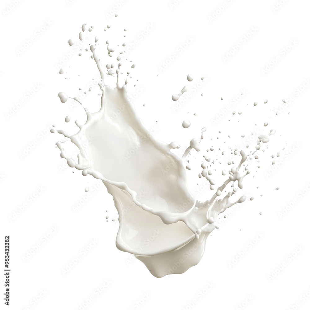 Milk or cream splash, cut out Milk or cream splash, cut out