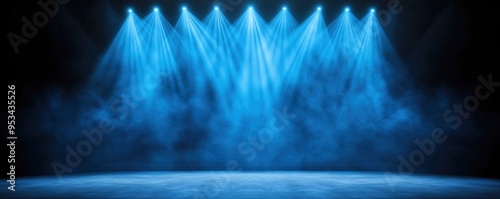 Spotlights,theater stage lighting,and background lighting all accentuate the stage during opera performances. photo