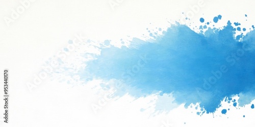 Blue artistic background with leaves pattern in white background